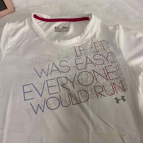 𝅺RUNNING Under Armour Women's T-Shirt S - Picture 2 of 4